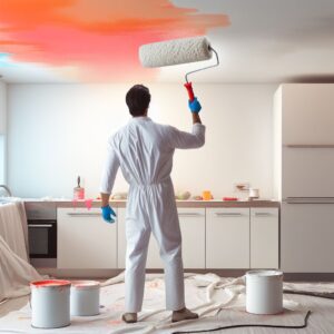 Pintar el techo de la cocina sin manchar